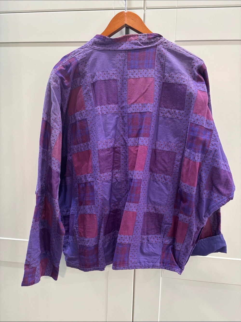 Purple Patchwork Button-Front Jacket - Picture 7 of 7